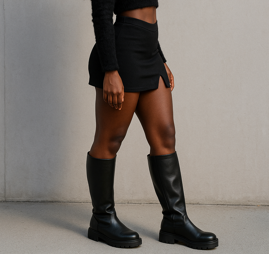 Midnight Split Hem Mini Skirt